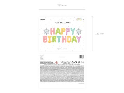 Αλυσίδα μπαλόνια happy birthday 395x35cm